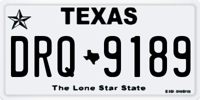 TX license plate DRQ9189