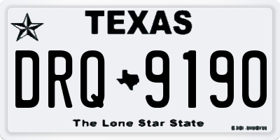 TX license plate DRQ9190