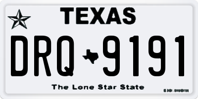 TX license plate DRQ9191