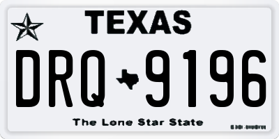 TX license plate DRQ9196