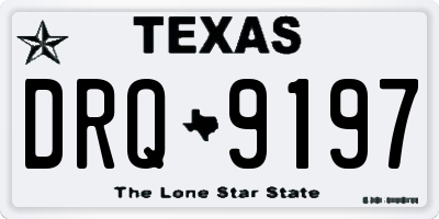TX license plate DRQ9197