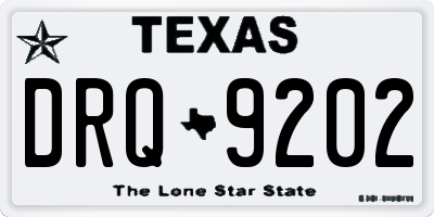 TX license plate DRQ9202