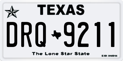 TX license plate DRQ9211