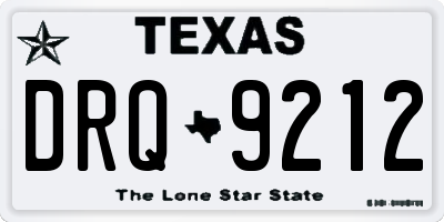 TX license plate DRQ9212