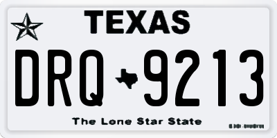 TX license plate DRQ9213