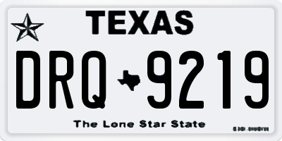 TX license plate DRQ9219