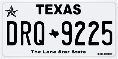 TX license plate DRQ9225
