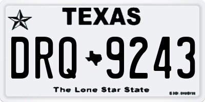 TX license plate DRQ9243