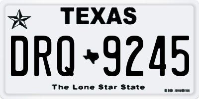 TX license plate DRQ9245