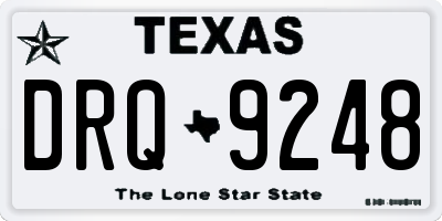 TX license plate DRQ9248