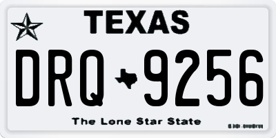 TX license plate DRQ9256