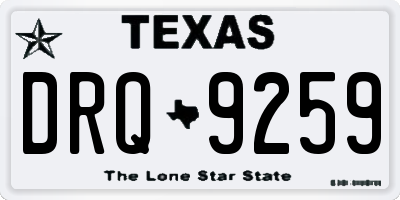 TX license plate DRQ9259