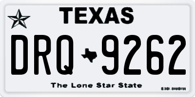TX license plate DRQ9262