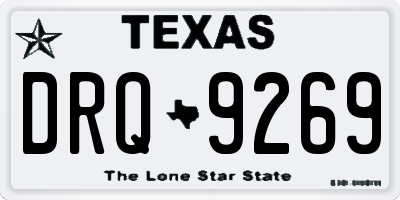 TX license plate DRQ9269