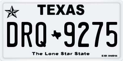 TX license plate DRQ9275