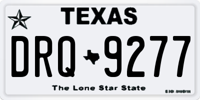 TX license plate DRQ9277