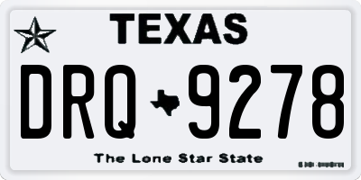 TX license plate DRQ9278