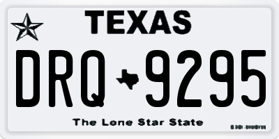 TX license plate DRQ9295