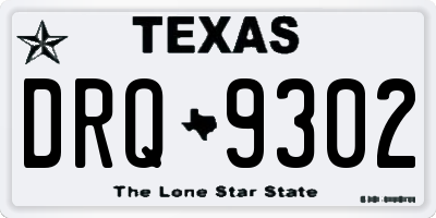 TX license plate DRQ9302