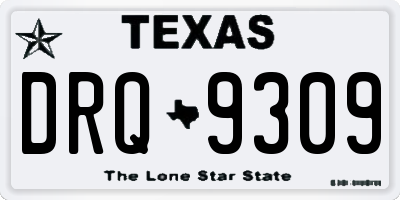 TX license plate DRQ9309