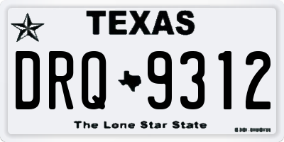TX license plate DRQ9312