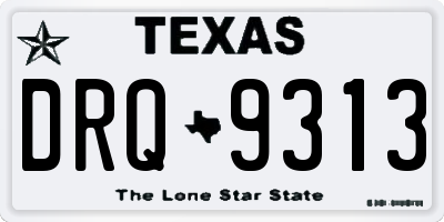 TX license plate DRQ9313