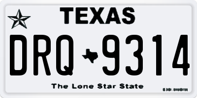 TX license plate DRQ9314