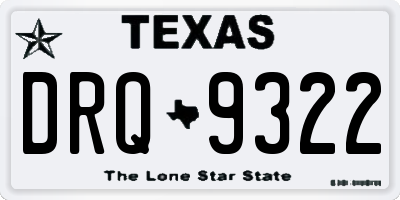 TX license plate DRQ9322