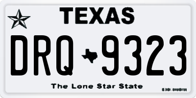 TX license plate DRQ9323