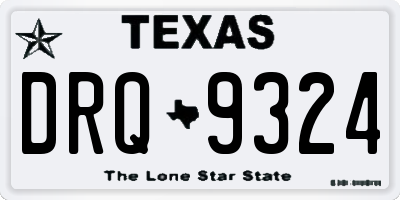 TX license plate DRQ9324