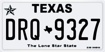 TX license plate DRQ9327