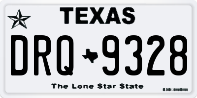 TX license plate DRQ9328