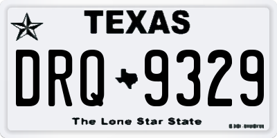 TX license plate DRQ9329