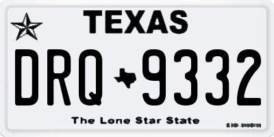 TX license plate DRQ9332
