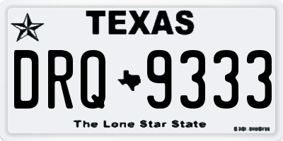 TX license plate DRQ9333