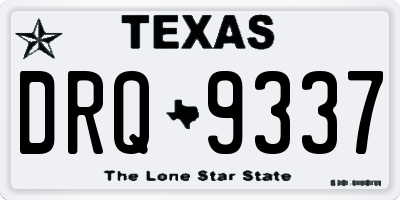 TX license plate DRQ9337