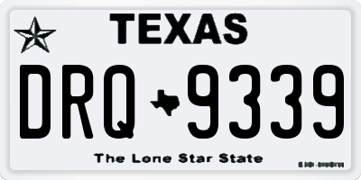 TX license plate DRQ9339