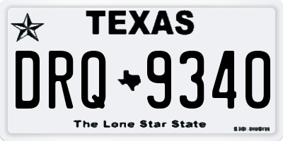 TX license plate DRQ9340