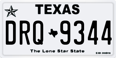 TX license plate DRQ9344