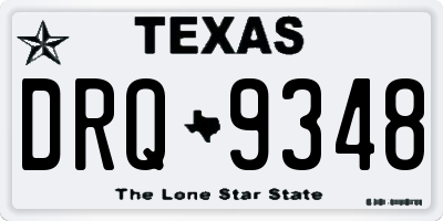 TX license plate DRQ9348
