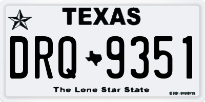 TX license plate DRQ9351
