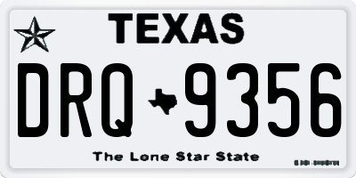 TX license plate DRQ9356