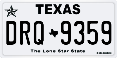 TX license plate DRQ9359