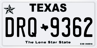 TX license plate DRQ9362