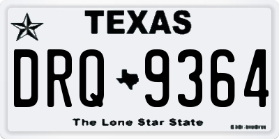 TX license plate DRQ9364