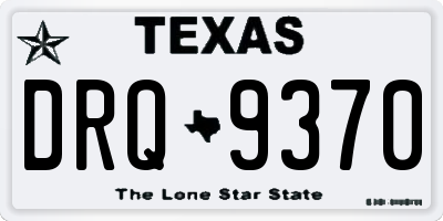 TX license plate DRQ9370