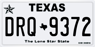 TX license plate DRQ9372