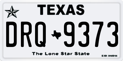 TX license plate DRQ9373