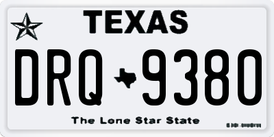 TX license plate DRQ9380
