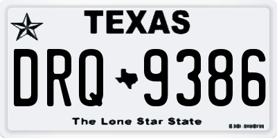 TX license plate DRQ9386